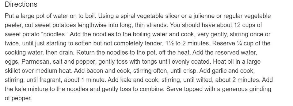 Directions_sweet potato recipe by Karina Elle