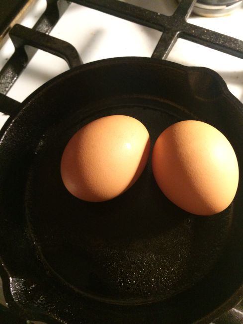 eggs in a pan