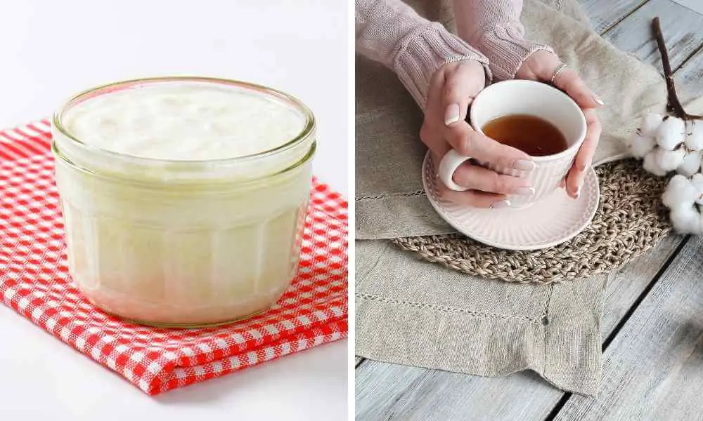 Kefir and tea